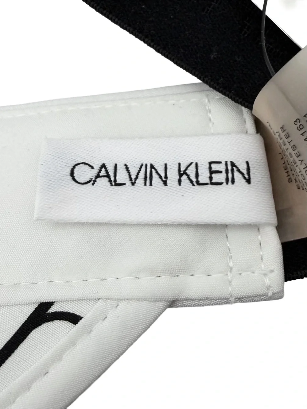 Calvin Klein White Logo Adjustable Sun Visor Hat
